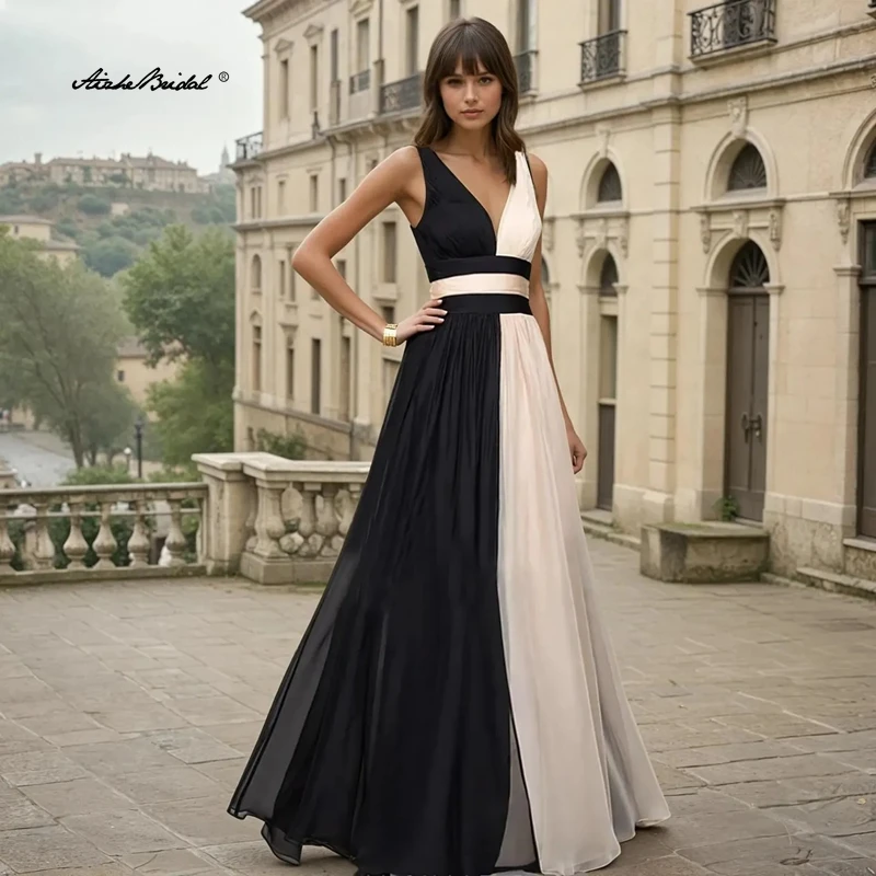 

Модное длинное платье в европейском стиле с высокой талией, платье макси, женское градиентное лоскутное черное вечернее платье, шикарные вечерние платья без рукавов