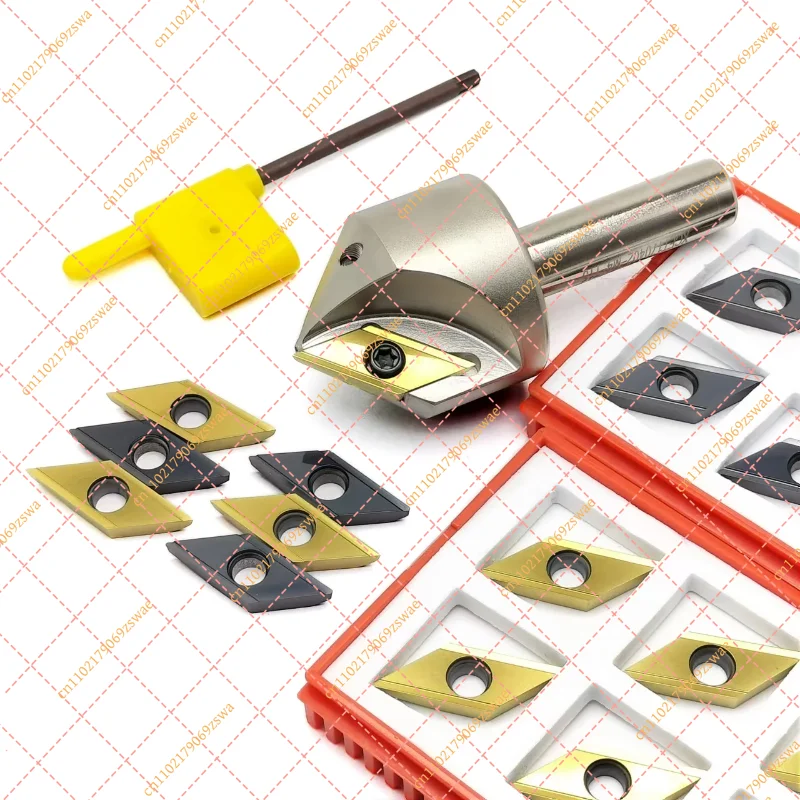 ECC17005R CNC Chamfer Milling Arbor & XCET170404 Carbide Inserts, 30-60 Degree Tools