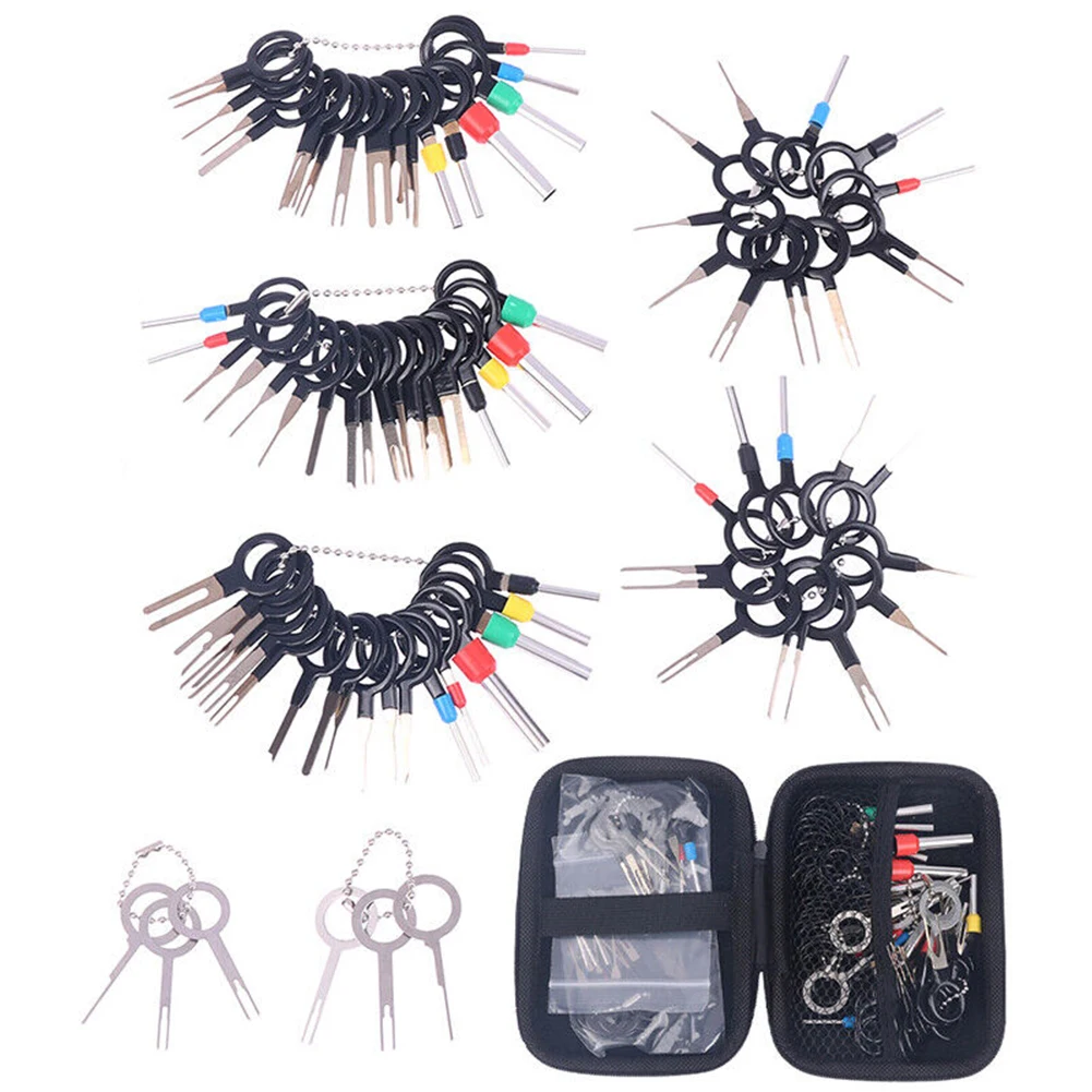 

82pcs Automotive Plug Terminal Removal Tool Electrical Wire Crimp Split Connectors Pin Extractor Kit Keys For Car Repair Tool