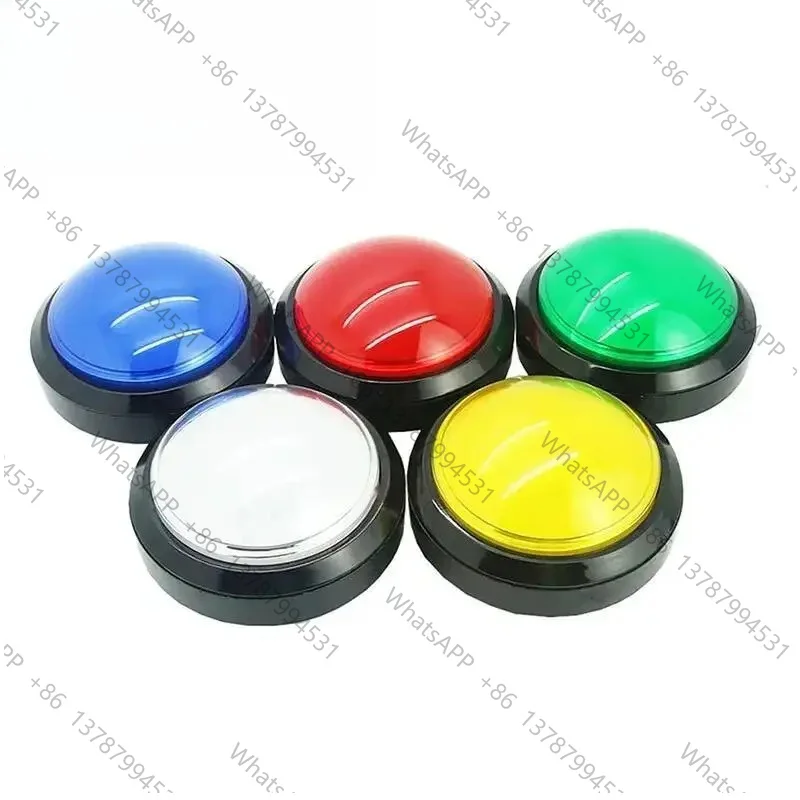 100mm Big Round Push Button LED Illuminated with Microswitch for DIY Arcade Game Machine Parts 5/12