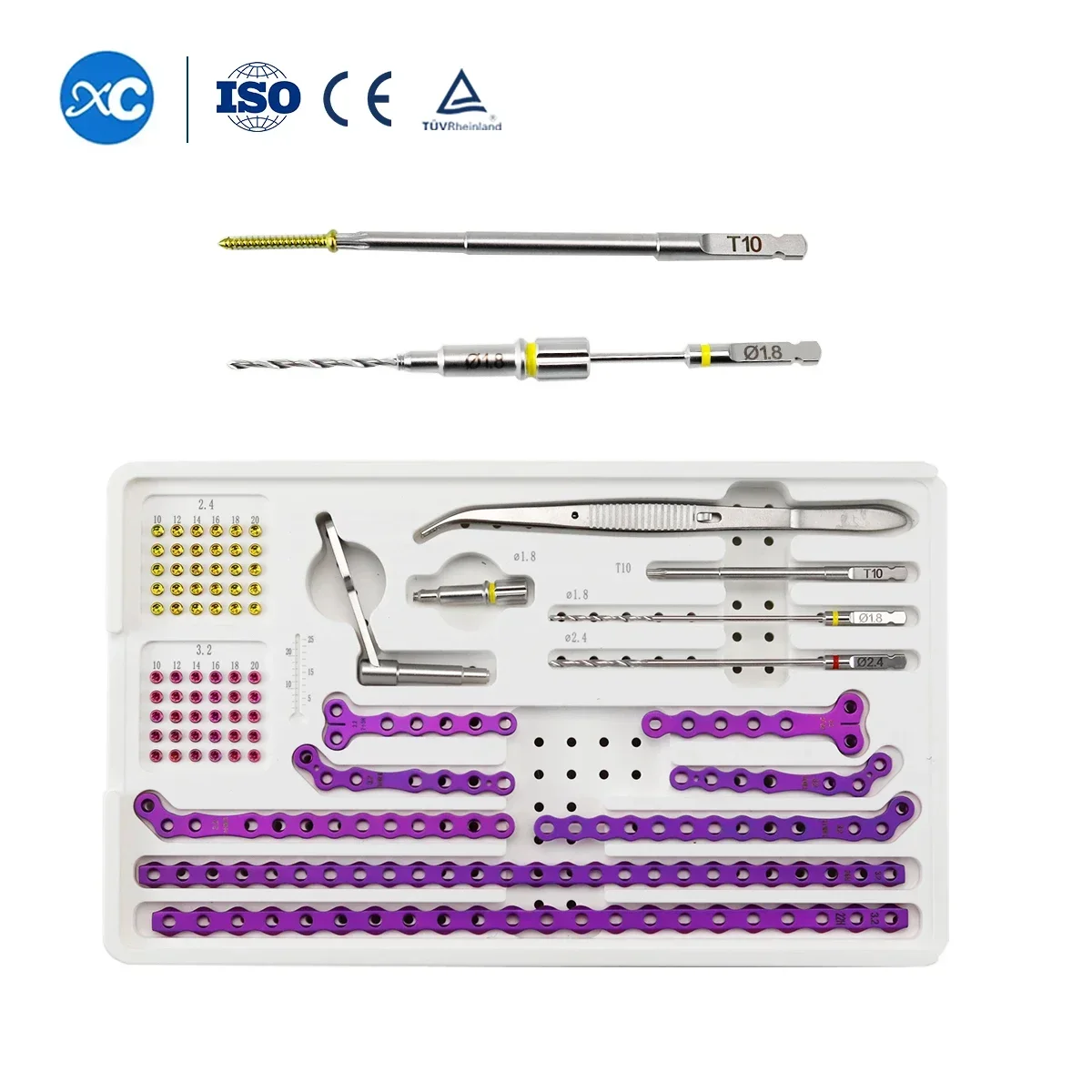 Veterinary s Fixation Of Pet Fractures Advanced Locking Plate System Veterinary Bone Fracture Fixation Instrument Set