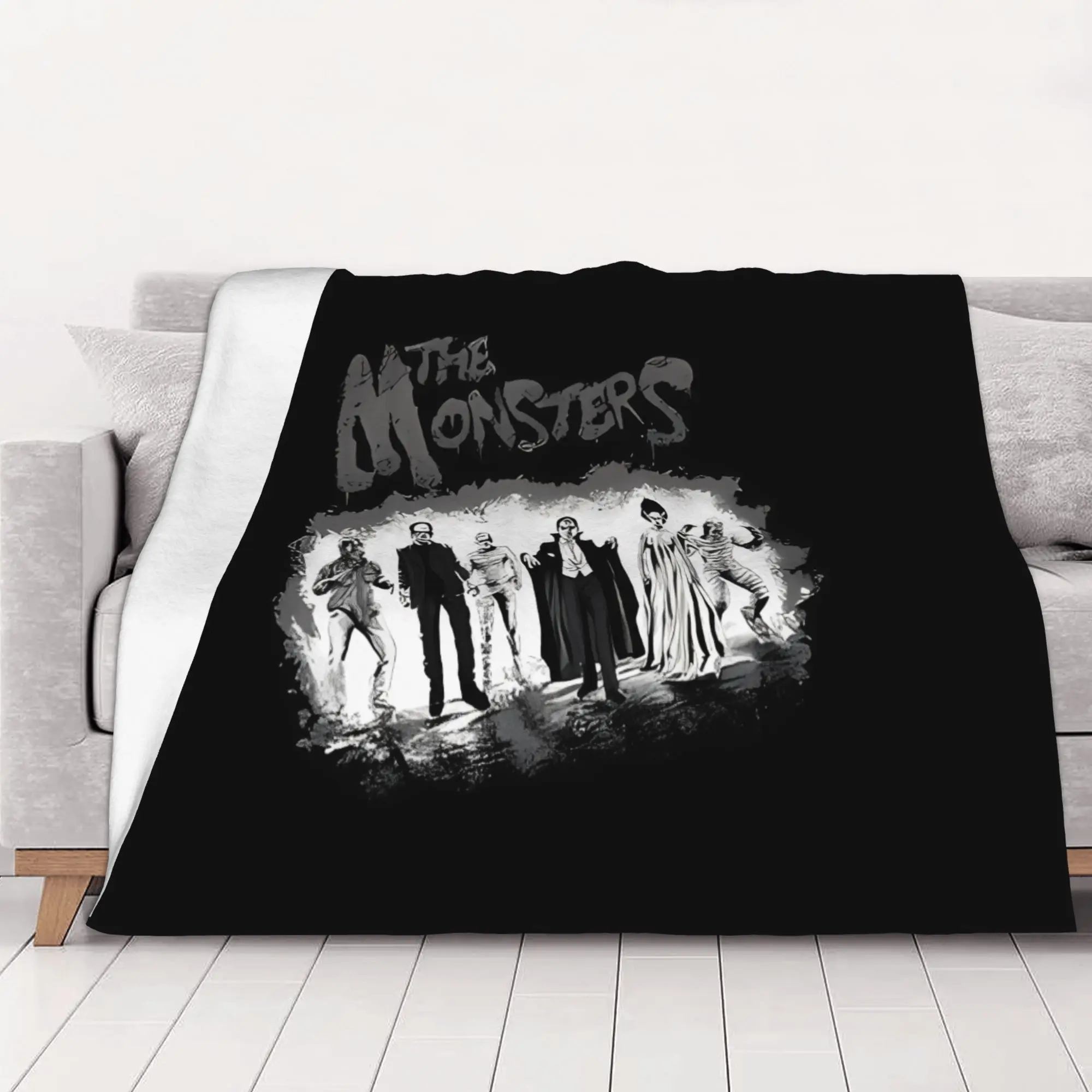 1PC home Cute Room Decor Frankenstein The Monsters Bw Blanket Throw Blanket The Monster Squad Novelty Warm Blanket All Season