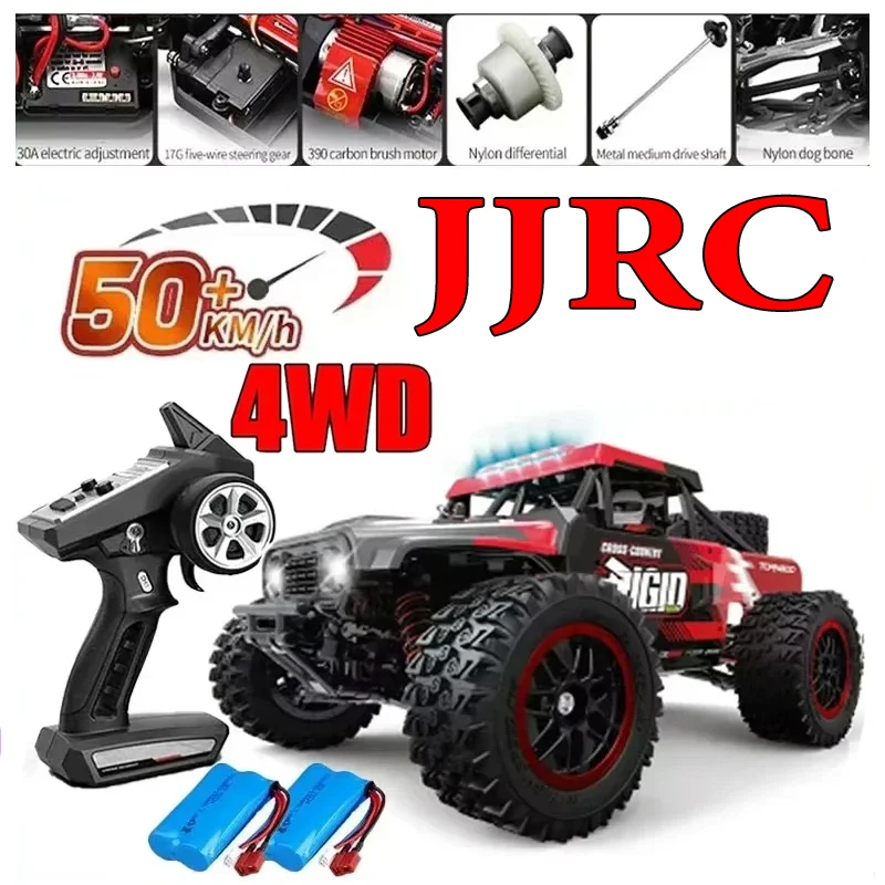 

Игрушка в подарок для мальчиков, масштаб 1:16, JJRC 8805, матовый высокоскоростной 50 км/ч, 4X4, внедорожный 2,4G, 4WD, гоночный монстр-трак, автомобиль с дистанционным управлением