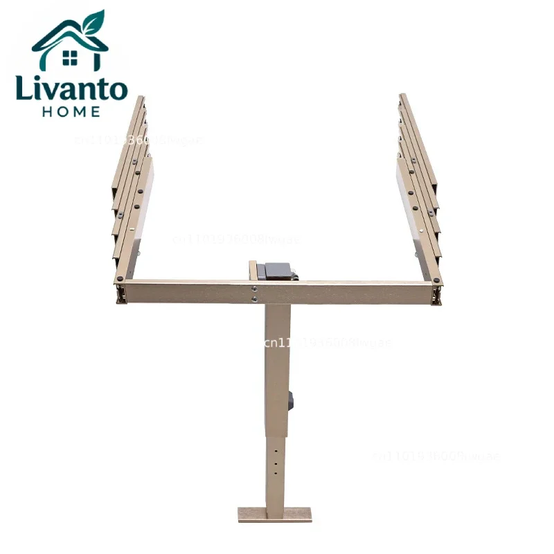 

Flat Push Invisible Folding Table Drawer with Feet Retractable Multi-section Track Guide Hardware Hidden Dining Table Slide