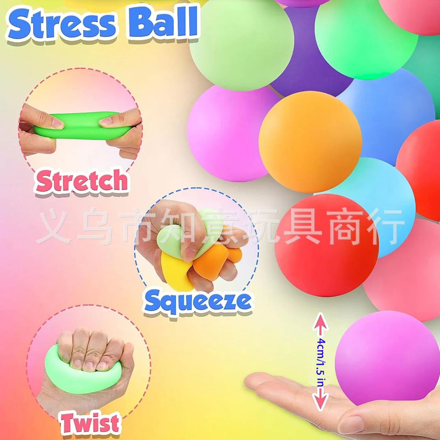 Slow Rising Stress Balls Fidget Toys for Adults Dough Squishy Balls Soft Sensory Calm Down Item for Classroom Autism ADHD