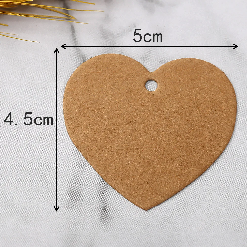 100pcs Heart Shaped Paper Tags with 20 Meter Hemp Rope Red Heart Price Tag Craft Hang Tags Love Tag Paper Blank Cards Label