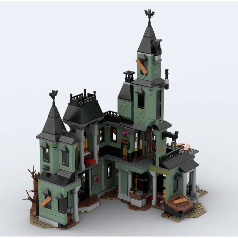 Middeleeuws Kasteel Model Moc Bouwstenen Spookhuis Model Technologie Modulair Blok Speelgoed DIY Montage Kerstcadeaus