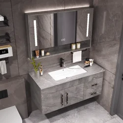 Drawer Wall Bathroom Cabinets Storage Toilet Luxury Washbasin Bathroom Cabinets Mirror Tool Gabinete Hotel Furniture YX50BC