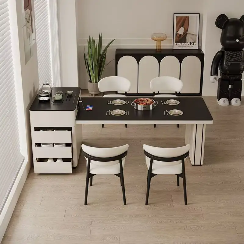 Mesas de Comedor de almacenamiento Retro, mesas de Comedor de cocina multifuncionales a la moda, nuevo estilo, muebles creativos para el hogar, Mesa Comedor Lsdt