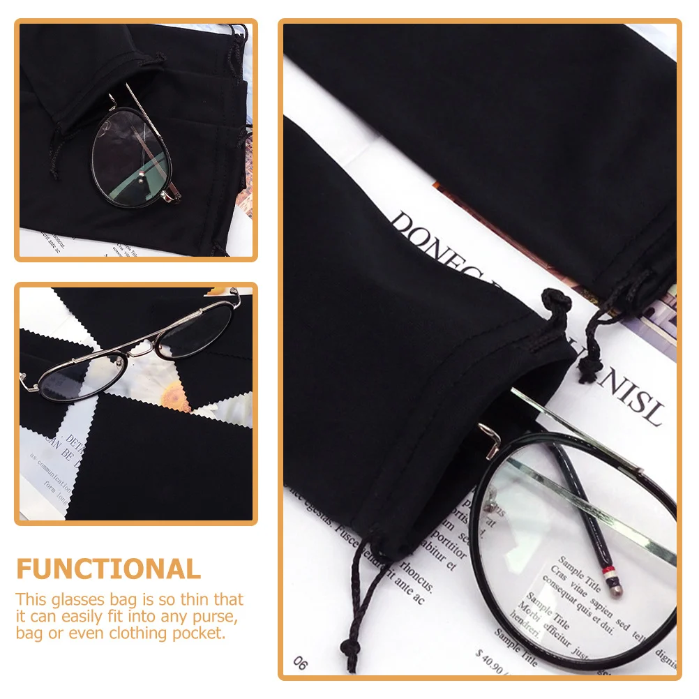 

20Sets Glasses Storage Bag Soft Sunglasses Pouch Lightweight Cloth Eyeglass Holder Travel Organizer Anti-Scratch Sleeve