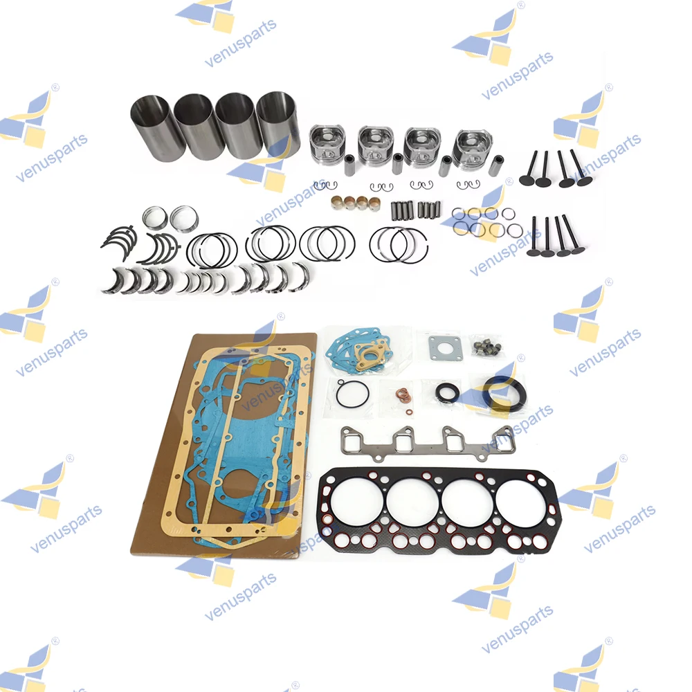 K4N Overhaul Rebuild Kit For Mitsubishi Piston Rings Cylinder Liner Full Gasket Set Engine Parts 84*2.5HK+2+4mm