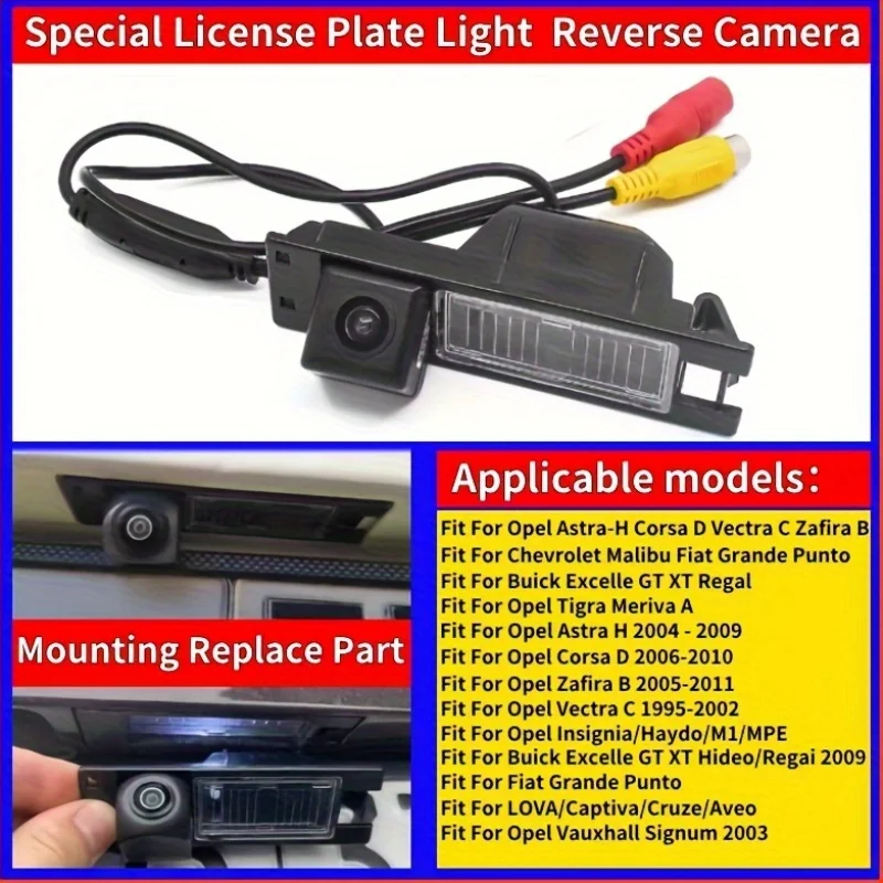 Special License plate Light Reverse Camera Fit for Opel Astra-H Corsa D CHEVROLET Malibu FIAT Grande  BUICK Excelle GT XT Regal