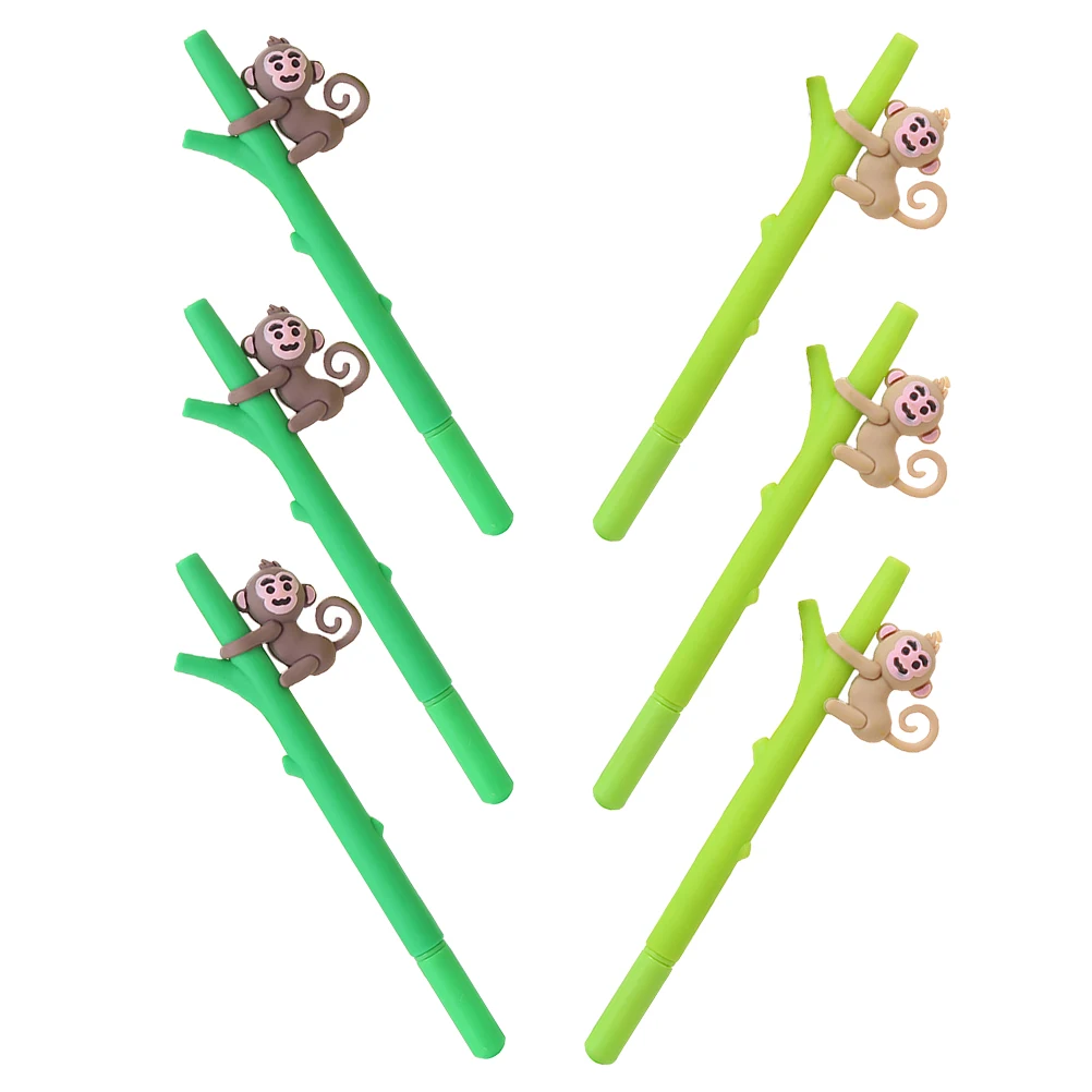 

6 Pcs Black Pen Pens Animal Neutral Best for Smooth Writing Back to School Supplies Cartoon Ball Point Ballpoint Banana