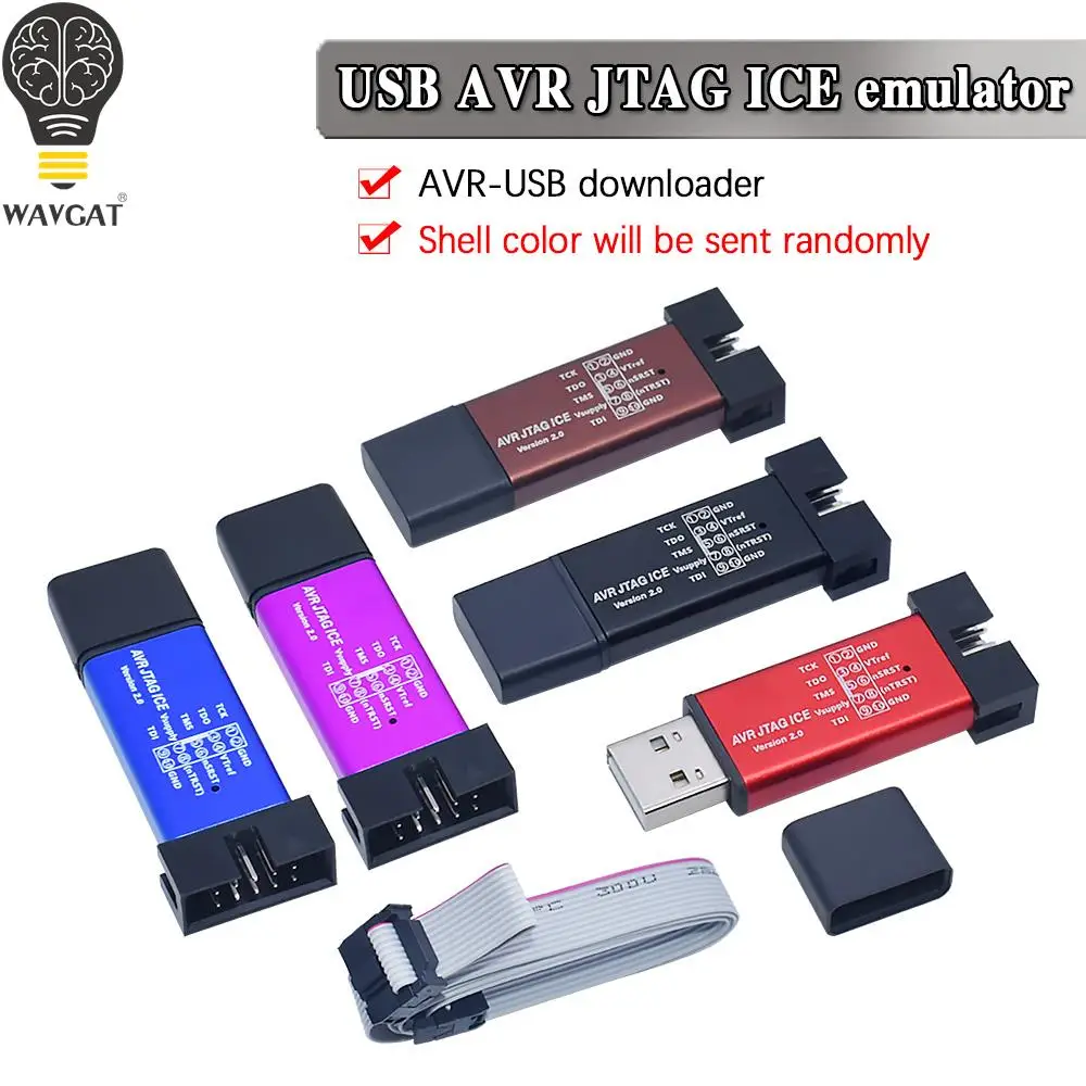 WAVGAT usb AVR JTAG ICE emulator AVR-USB downloader linia pobierania metalowa obudowa