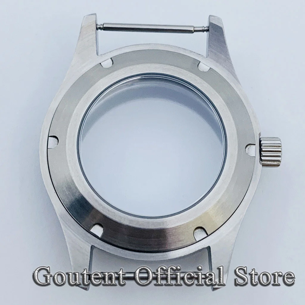 Goutent 36mm 39mm Brushed Black Silver Watch Case Sapphire Crystal For NH35 NH36 ETA 2824 PT5000 Automatic Movement