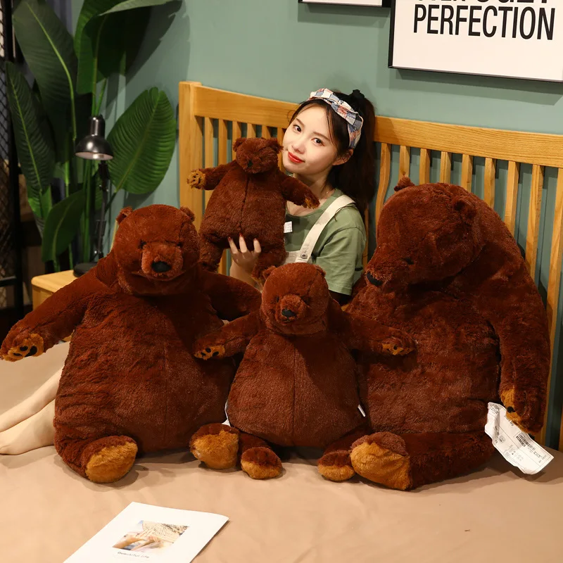 40-100cm Teddy Bear DJUNGELSKOG Plush Toys Soft Stuffed Animal Plush Bear Toy Cushion Doll Birthday Gift for Girl Soft Pillow