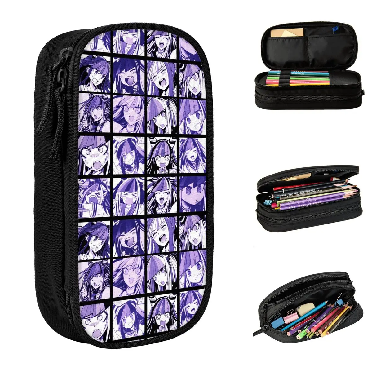 mioda ibuki manga estojos para estudantes classico danganronpa anime pen holder bolsa grande bolsa de armazenamento para estudantes presentes da escola 01