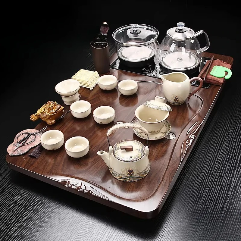 

Nordic Drainage Tea Tray Decorative Rectangle Pot Living Room Hospitality Tea Tray Luxury Chinese Bandejas Home Decorationgs