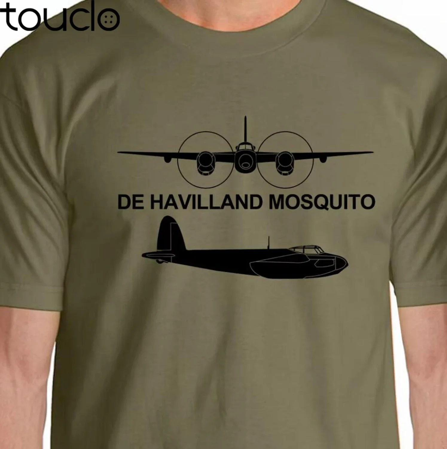 Aeroclassic Silhouette Ww2 De Havilland Mosquito Aircraft T-Shirt Men  New Short Sleeve Cotton Print Men'S T Shirts