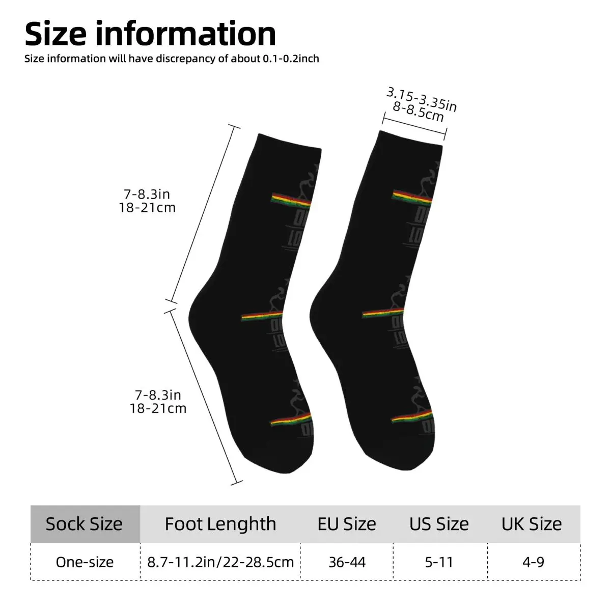 One Love Reggae Bath Mat Unisex Winter Socks Cycling Happy Socks Street Style Crazy Sock