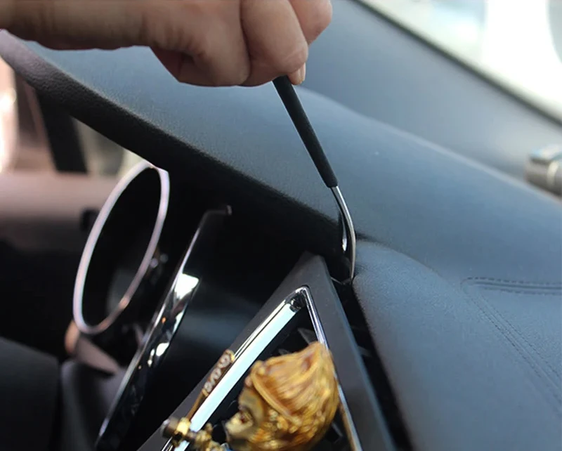 1 Stück tragbare Auto Türclip Trim Entfernung Werkzeuge Kits Auto Armaturen brett Audio Radio Panel Reparatur Edelstahl Hebel platte – Detail 8