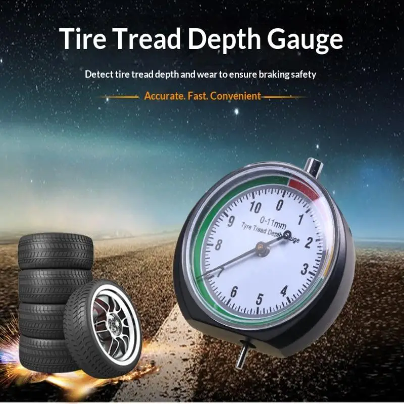 

【C】Tire Tread Depth Gauge Car Tire Tread Meter Measurer High Accuracy Tyre Measure Tool Brake With Storage Bag Auto Accessories