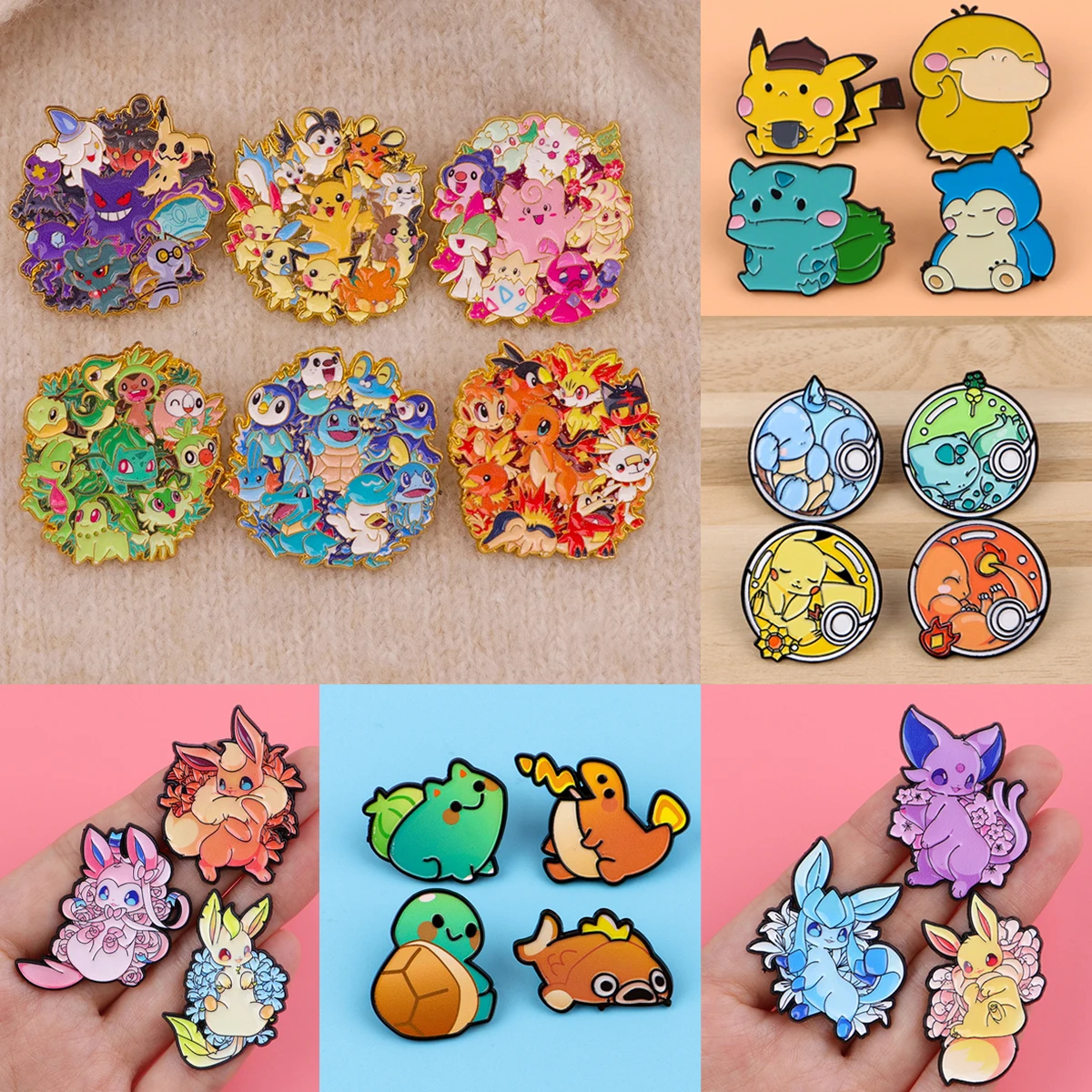 4-5 teile/satz Nette Monster Emaille Pin Cooles Spiel Broschen Revers Abzeichen Aktentasche Rucksäcke Zubehör Dekoration Schmuck Fans geschenk