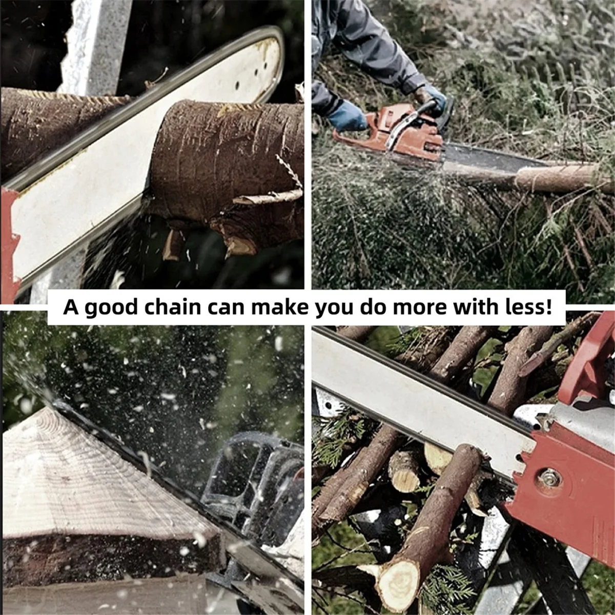 Комплект из 4 приводных звеньев цепи для цепной пилы 14 дюймов, 52 дюйма, манометр 0,05 дюйма, шаг 3/8 дюйма LP, 14-дюймовые Сменные цепи для цепной пилы низкие