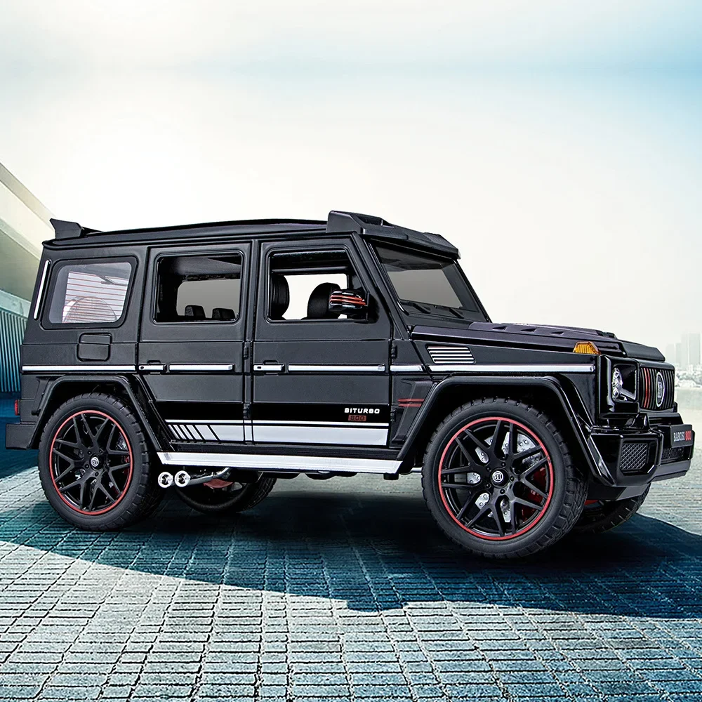 1:18 Mercedes Benz BRABUS G800 High Simulation Diecast Metal Alloy Model car Sound Light Pull Back Collection Kids Toy Gift