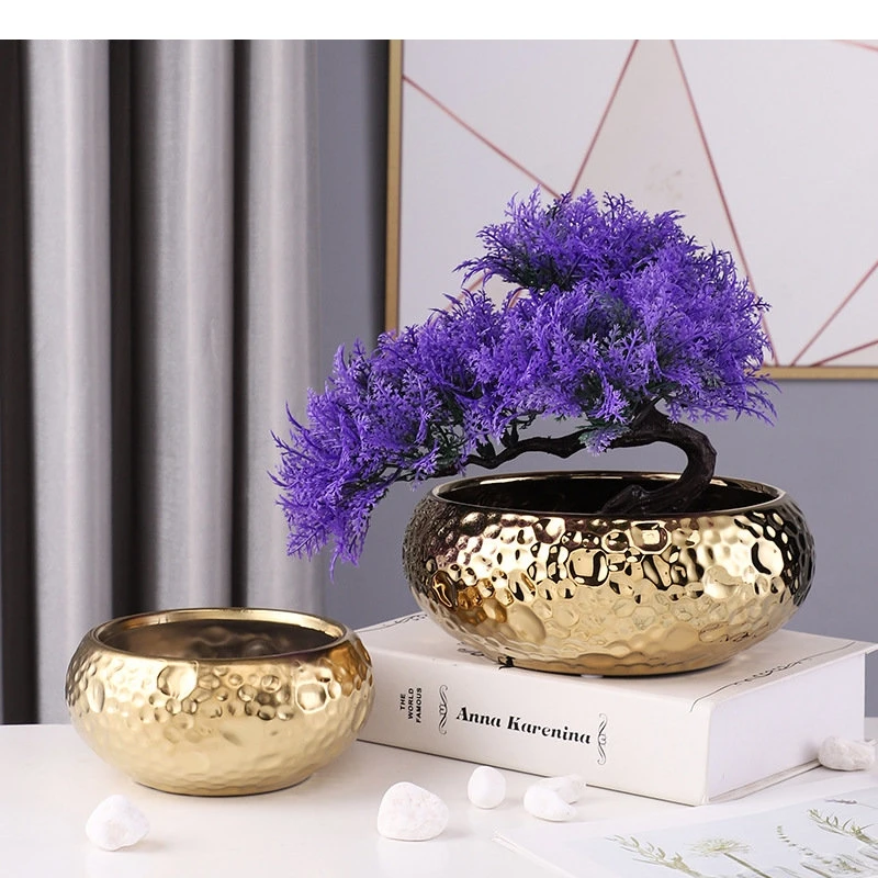 

Керамический цветочный горшок с неравномерной текстурой, садоводный рабочий стол, зеленые растения, цветочные горшки, аксессуары для украшения дома