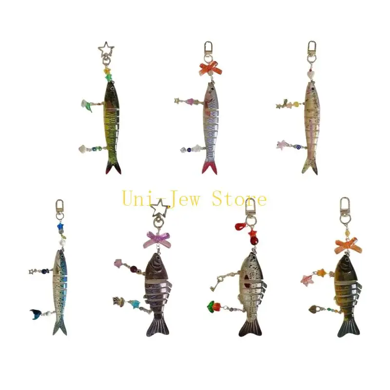 

40GB Fish Pendant Fashion Accessory Fish Keyring Plastic Texture Key Pendant