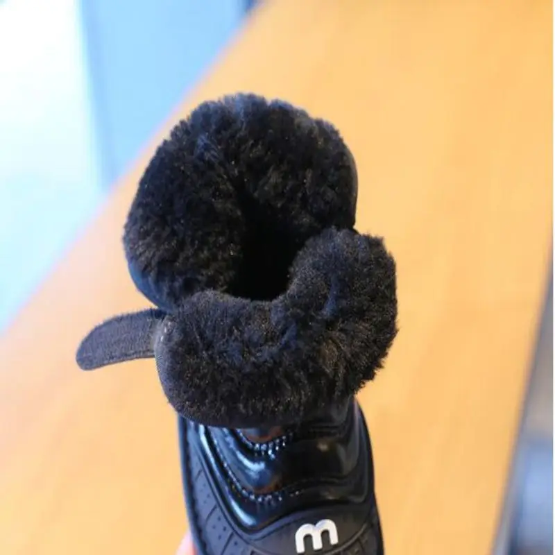 Botas de neve impermeáveis infantis, Antiderrapante, Pelúcia, Quente, Garoto, Menina, Bebê, Inverno, Novo, 2022, 26-37