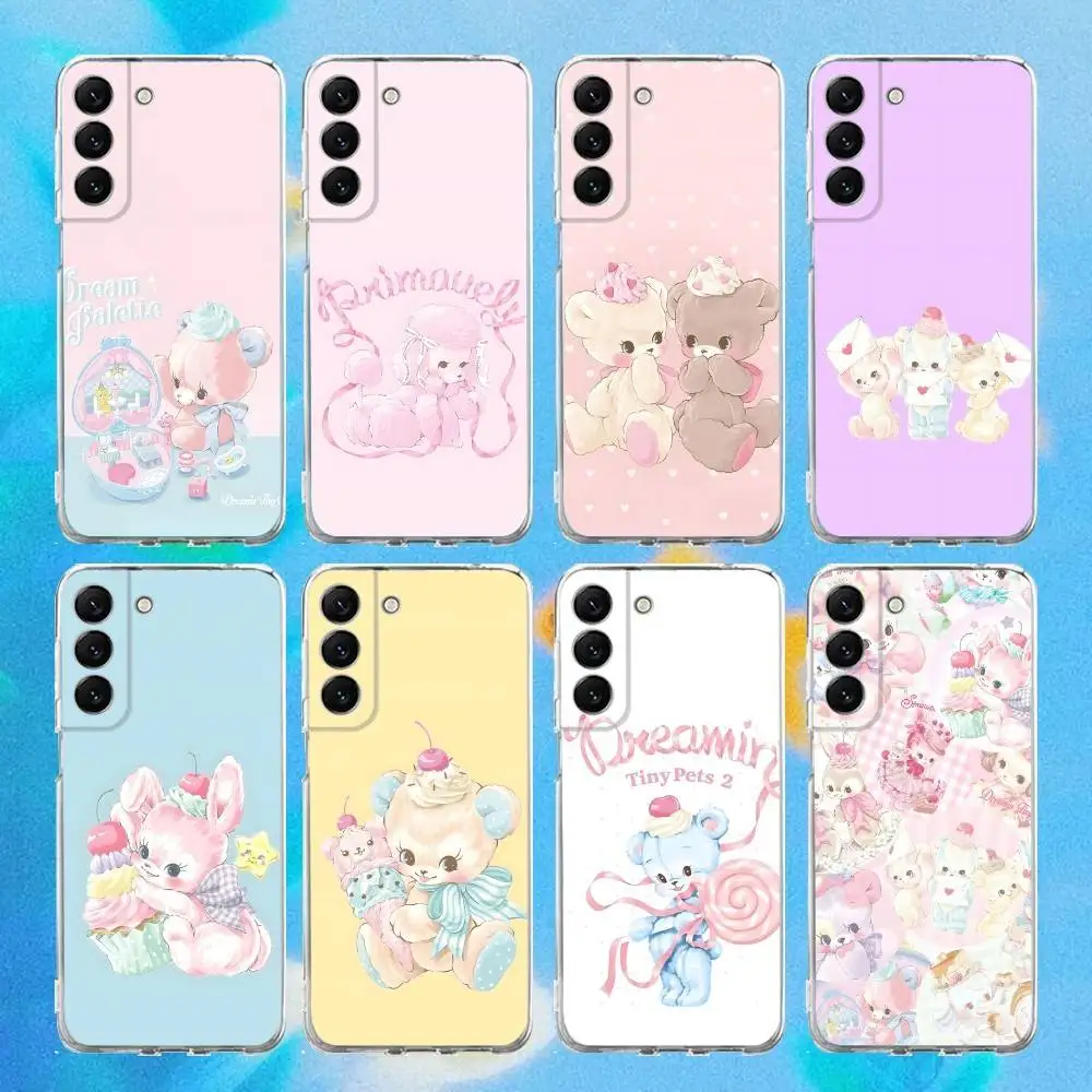 

Dreamin Tiny Pets Cute Phone Case Silicone For Samsung S25,S23,21,22,20 Ultra,S20 FE lite,S10,9,PIus Note20ultra Cover Clear