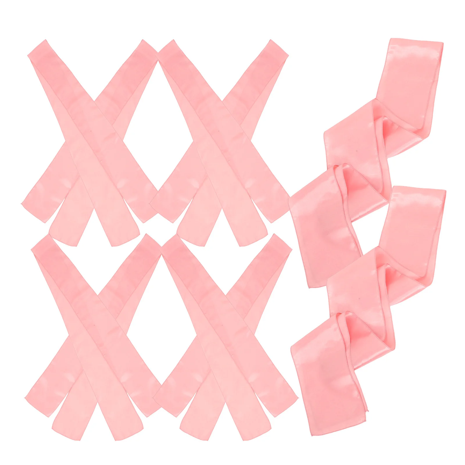 

10Pcs Elegant Chair Sashes Rose Gold Satin Ribbon Bows for Wedding Party Banquet Universal Chair Decorations Party Ribbon Sashes