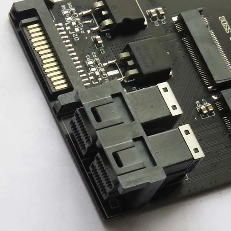 SFF-8643 U.2 에서 Nvme M.2 NGFF SSD 변환 카드 어댑터, SFF-8643 U.2 에서 듀얼 M-키 NVME M2 NGFF SSD 어댑터, 2 포트