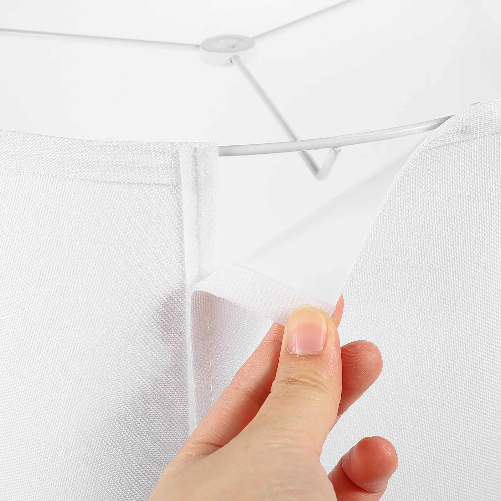 

Круглый абажур для настольной лампы, льняная ткань, железный каркас, легкий, простая установка, декоративное домашнее освещение для спальни, гостиной