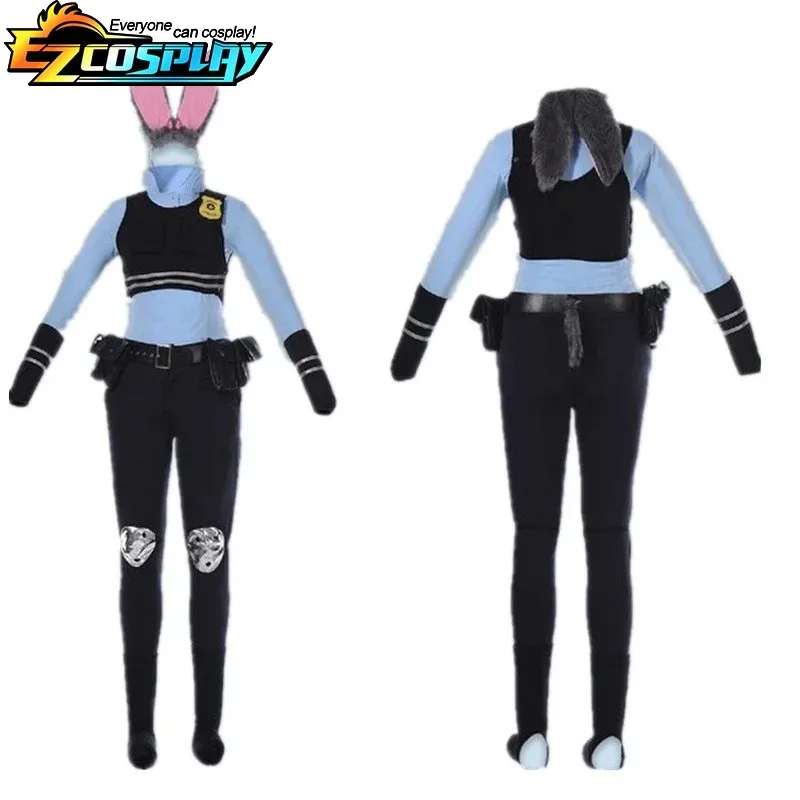

2025 New Rabbit Cop Movie Cartoon Judy Hopps Bunny Uniform With Bag Cosplay Costume for Halloween ☆wrl☆