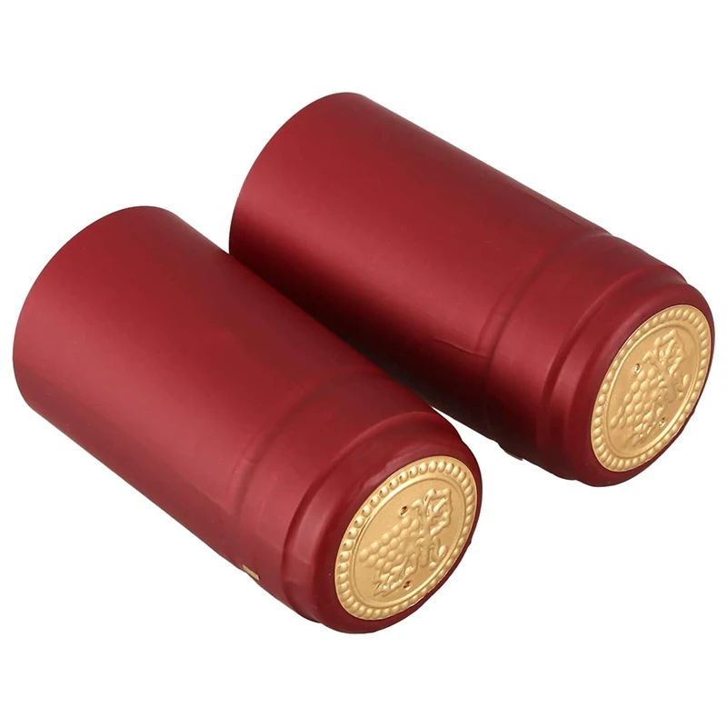 A74E-100 PVC Thermo-Shrinkable Cap With Tearing Line, Red Wine Cap, Plastic Cap, Self-Brewed Wine Bottle Sealing Cap