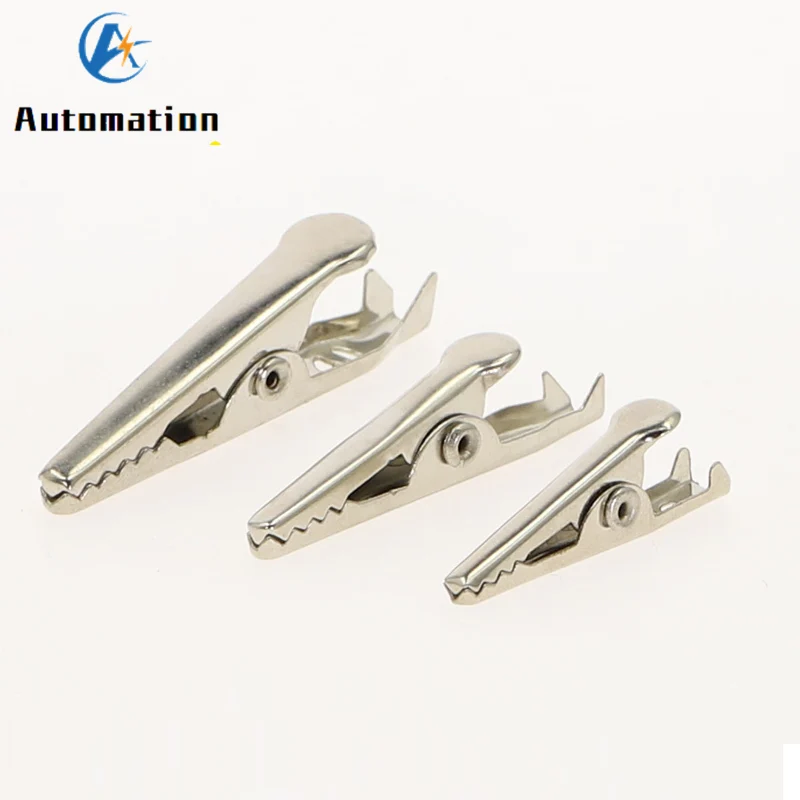 10 Pcs 28MM 35MM 44MM Black Red Soft Plastic Coated Testing Probe Mini Alligator Test Clips