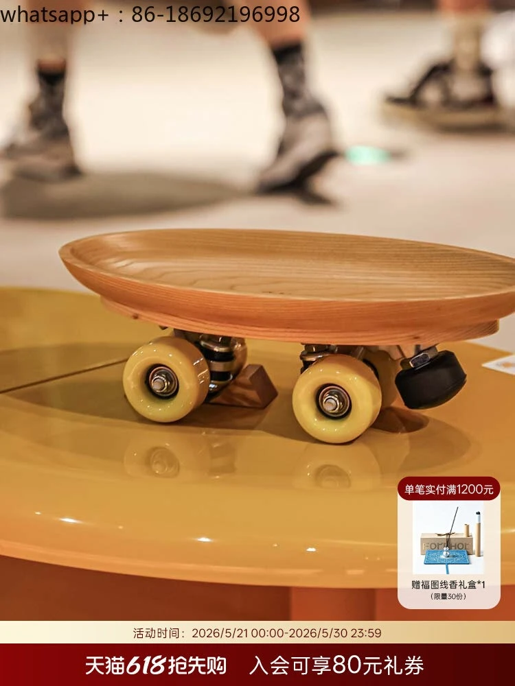 8ON8 Free Skateboard Wooden Toy Tea Set Snack Tray Rack