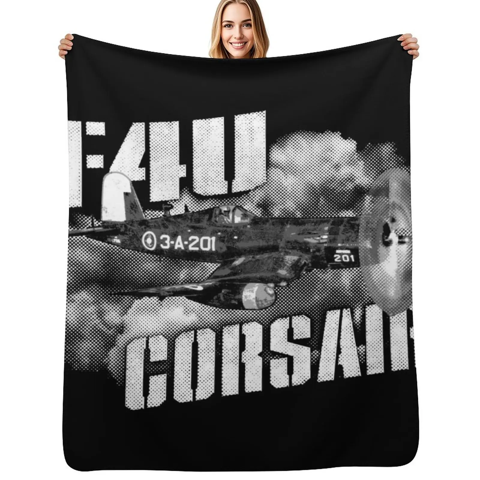 F4U CORSAIR Throw Blanket Spring Fall Cozy Throw Blanket for Couch