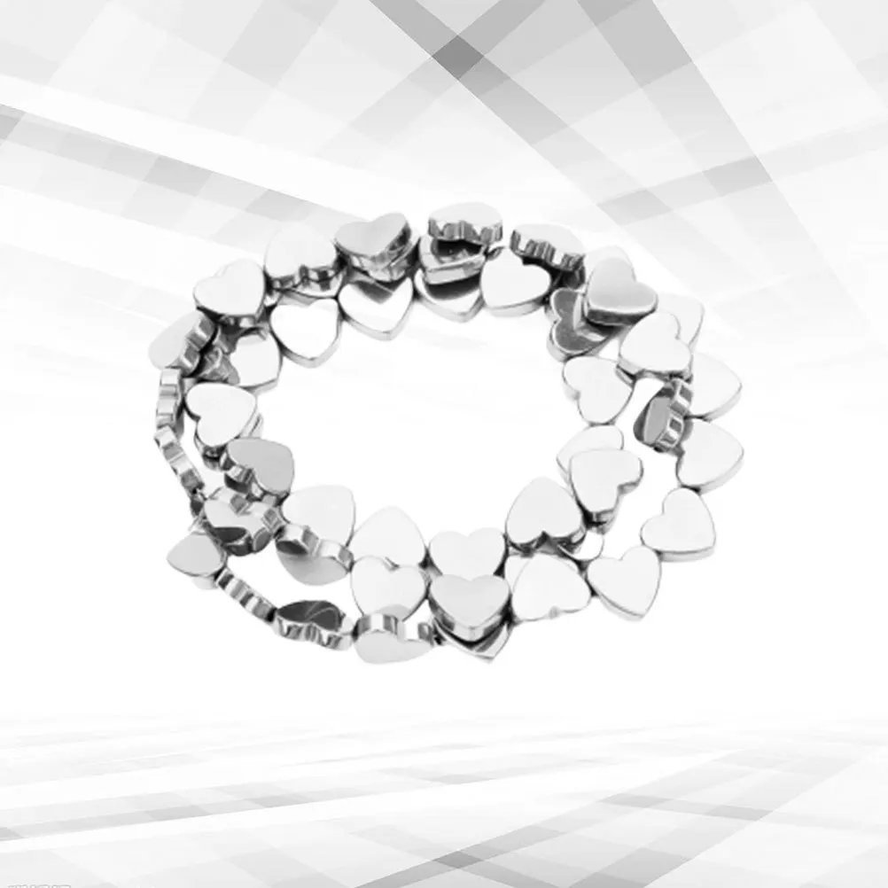 

50 шт. серебряные 8 мм полые бусины в форме сердца, цветной камень, сделай сам, изготовление ювелирных изделий, декоративные аксессуары для сумочки, двери, окна