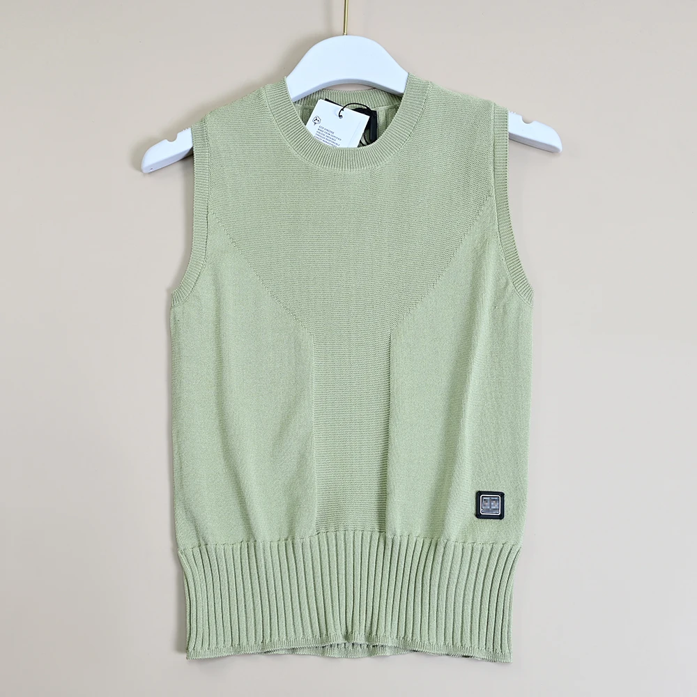 

Новый летний круглый вязаный жилет Ne Svel, облегающий универсальный базовый слой, цветной цельный жилет для поездок на работу