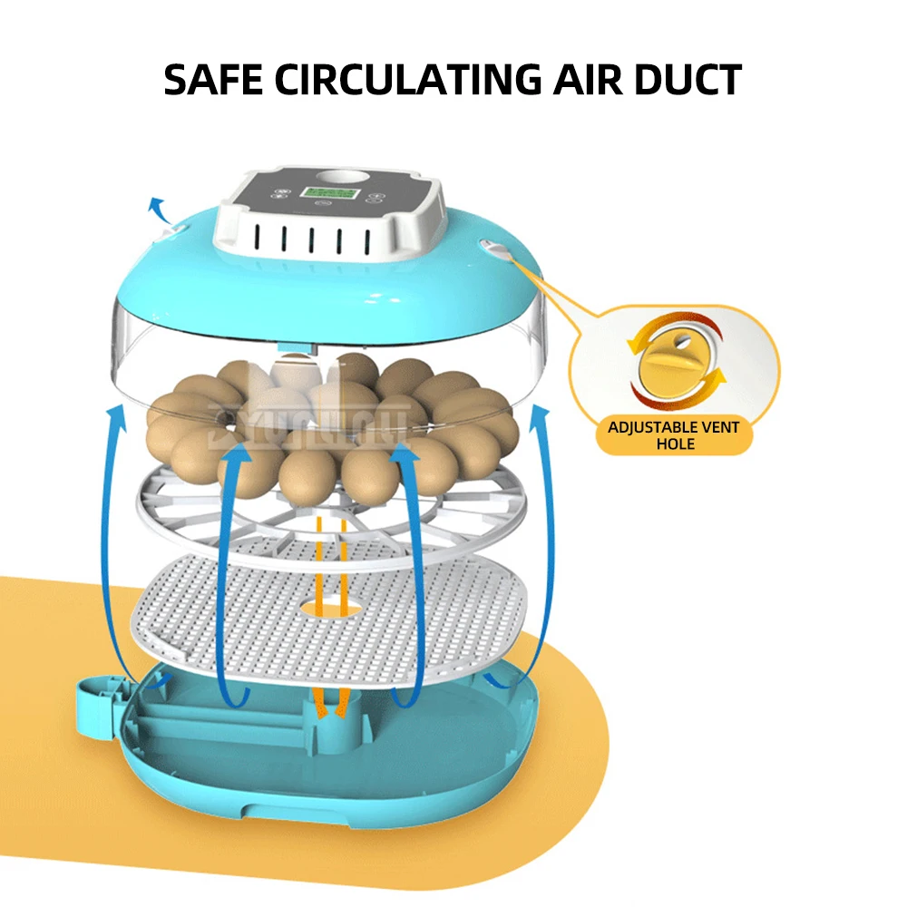 Small Household Automatic 22 Piece Incubator Egg Incubator Hatcher for Goose Chick Quail