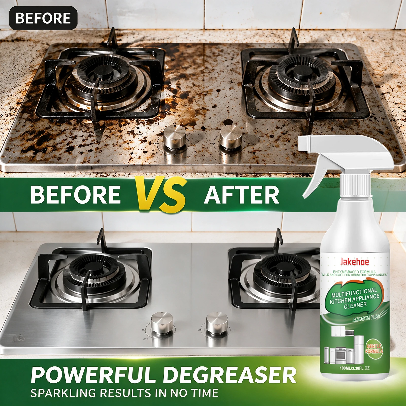 Dissolves stubborn oil reduces odors restores smoothness multifunctional spray for ovens and stoves