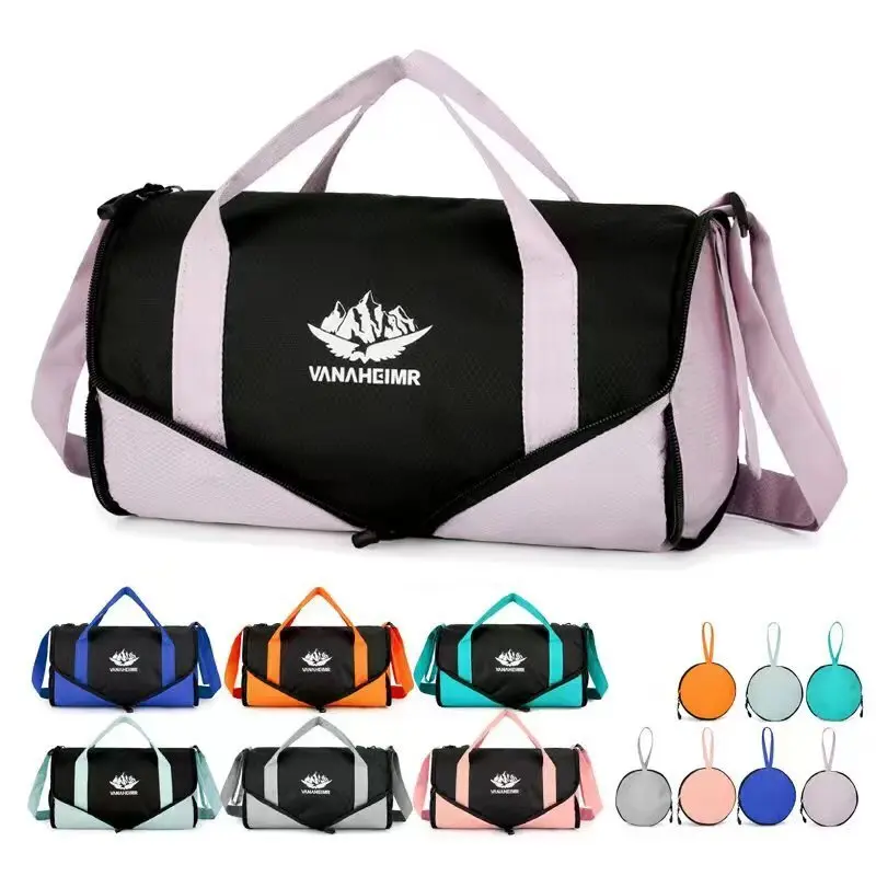 Mala de viagem dobrável para homens e mulheres, bolsa esportiva e fitness de grande capacidade, multifuncional, bolsa de ombro ao ar livre, nova