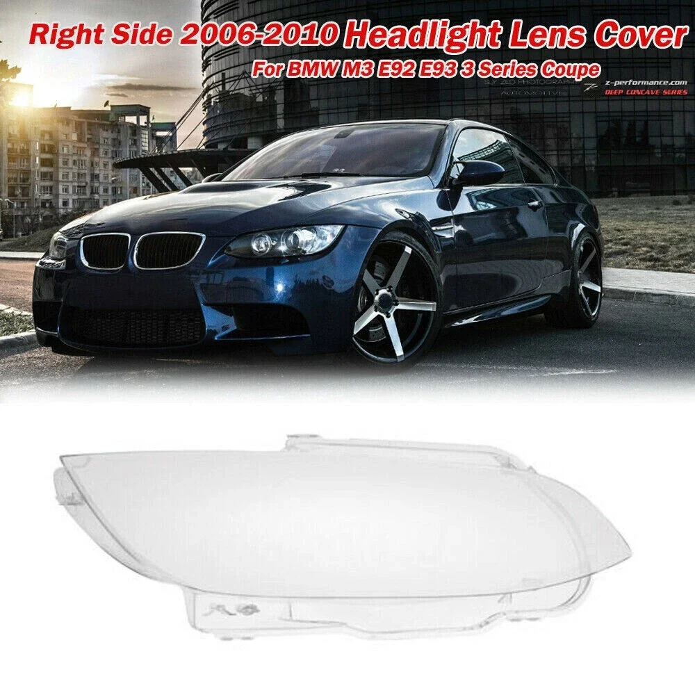 Headlight Headlamp Lens Covers Clear Car Lamp Shell Transparent Lampshade Replacement For BMW E92 E93 2006-2010