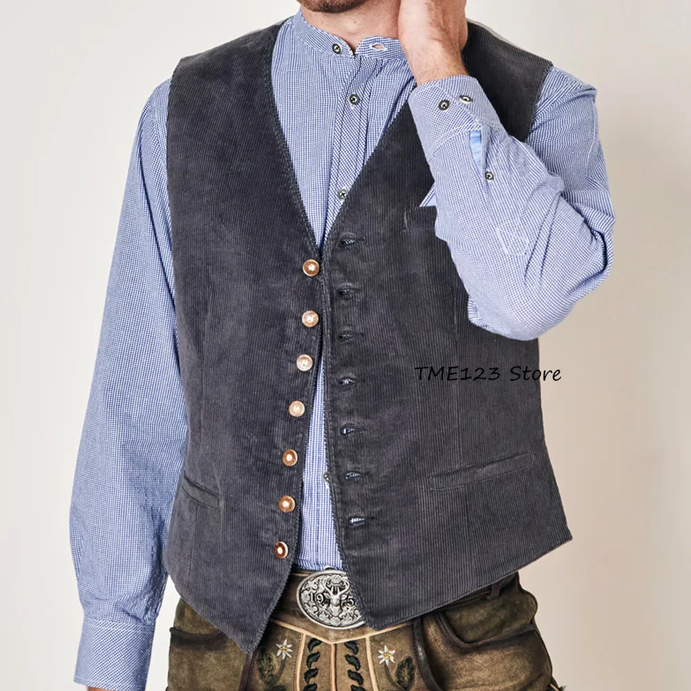 

Мужской жилет, модный костюм с v-образным вырезом и прямыми карманами, однобортный вельветовый тканевый повседневный рабочий винтажный костюм, блейзер, одежда