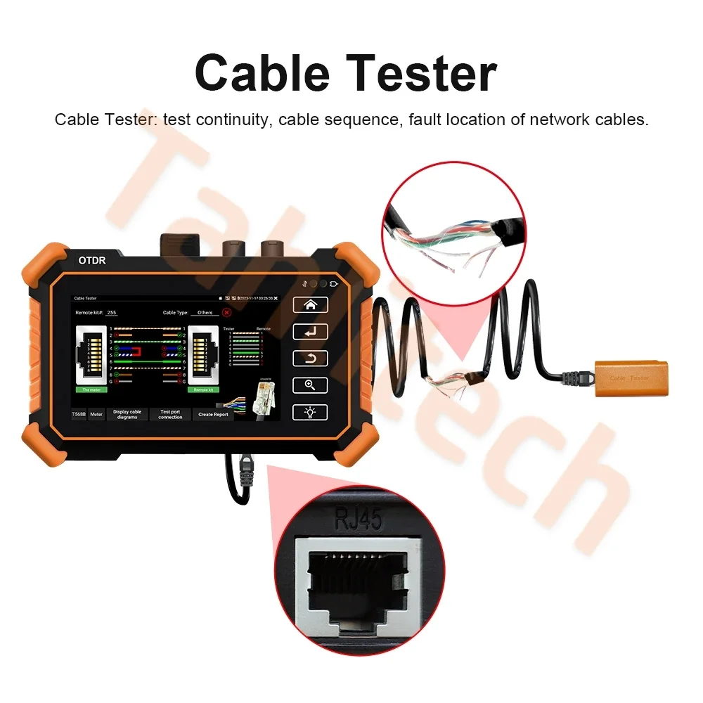 Mini OTDR Ottico Otdr Riflettore Ottico Multifunzione OTDR 1310/1550nm 26/24dB Riflettometro Ottico Touch Screen OPM VFL