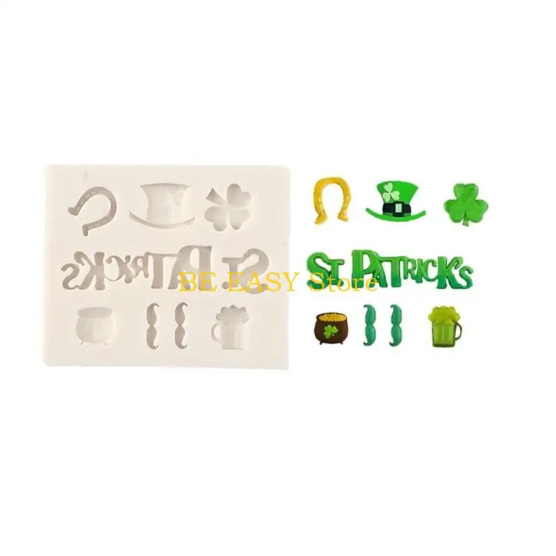 

E28F силиконовые формы для выпечки, ирландская шляпа, формы для помадки, формы для украшения кексов, инструмент для украшения